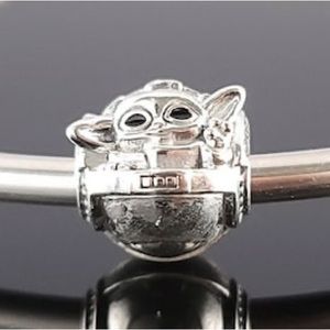 Baby Yoda .925 sterling silver charm fits on Pandora